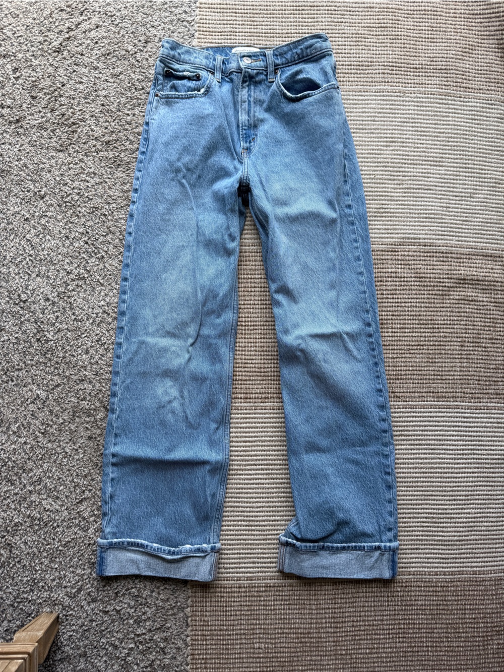 Abercrombie & Fitch Light Blue Straight-Leg Women’s Jeans